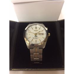 SEIKO KINETIC MEN'S STAINLESS STEEL WATCH (NEEDS BATTERY)