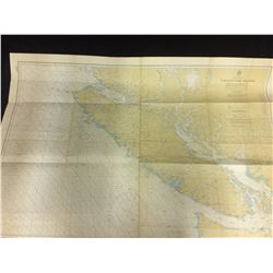 NAUTICAL MAP (JUAN DE FUCA STRAIT TO QUEEN CHARLOTTE SOUND) BRITISH COLUMBIA