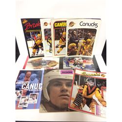 LOT OF VINTAGE 1970'S & 80'S VANCOUVER CANUCKS PROGRAMS & CALENDARS