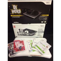 DJ HERO & DJ HERO 2 W/ VIDEO GAMES LOT
