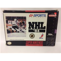 NHL '94 (Super Nintendo SNES,1993) VIDEO GAME Complete W/ BOX