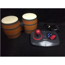 Nintendo Donkey Kong Bongos  (Gamecube) & Nintendo Quickshot NES Arcade Stick Controller Joystick