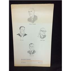 1972 NHL Seventh Annual Lester Patrick Award Dinner/Program