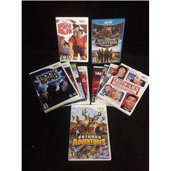 Wii VIDEO GAME LOT (ROCK BAND, WRECK-IT RALPH, BIG GAME HUNTER & MORE...)