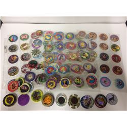 ORIGINAL SIMPSONS & OTHER POGS W/ SLAMMERS