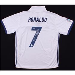 CHRISTIANO RONALDO SIGNED MADRID SOCCER JERSEY WITH COA