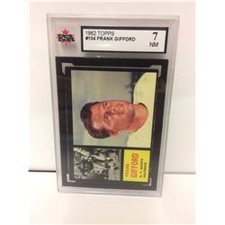 1962 TOPPS #104 FRANK GIFFORD (7 NM) KSA