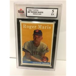 1958 TOPPS #47 ROGER MARIS ROOKIE CARD (5 EX)