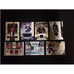 GAME WORN JERSEY SPORTS CARDS LOT (CRAWFORD/KEITH, HILLER & MORE...)