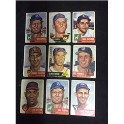 1953 TOPPS BASEBALL TRADING CARDS LOT (CLARK, ATWELL, BOYER)