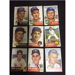 1953 TOPPS BASEBALL TRADING CARDS LOT  (KEEGAN, HOFMAN, WALKER)
