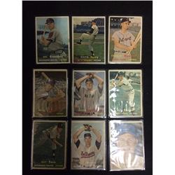 1957 TOPPS BASEBALL TRADING CARDS LOT (CRANDALL, MOORE)