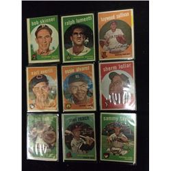1957 TOPPS BASEBALL TRADING CARDS LOT (SKINNER, ALVAREZ, LOLLAR)