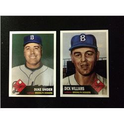 DUKE SNIDER & DICK WILLIAMS BASEBALL TRADING CARDS (REPRINTS)