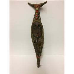 INDONESIAN WOODEN WALL MASK HAND CARVED