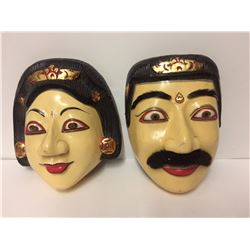 Chinese Masks Porcelain Orient Crafts