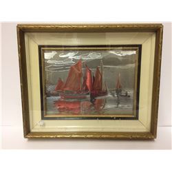 FRAMED SHIP ART (12" X 12")