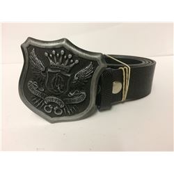 Christian Audigier Belt - Badge Leather in Black