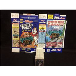 VANCOUVER GRIZZLIES SIGNED KELLOGGS CEREAL BOX W/ NBA CARDS