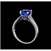 Image 4 : 2.41 ctw Tanzanite and Diamond Ring - 14KT White Gold