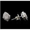 Image 2 : 0.54 ctw Diamond Earrings - 14KT White Gold