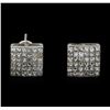 Image 1 : 2.00 ctw Diamond Earrings - 14KT White Gold