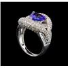 Image 4 : 14KT White Gold 1.81 ctw Tanzanite and Diamond Ring