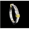 Image 4 : 0.35 ctw Diamond Ring - 14KT White and Yellow Gold