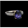 Image 1 : 18KT Two-Tone Gold 3.07 ctw Tanzanite and Diamond Ring