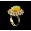 Image 4 : 4.68 ctw Opal and Diamond Ring - 14KT Yellow Gold