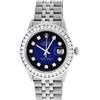 Image 2 : Rolex Mens Stainless Steel Blue Vignette 3.15 Carat Diamond Datejust Wristwatch
