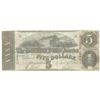 Image 1 : 1863 $5 The Confederate States of America Note T-60 CC