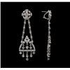 Image 2 : 2.62 ctw Diamond Earrings - 14KT White Gold