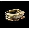 Image 1 : 14KT Three-Tone Gold 0.27 ctw Diamond Ring