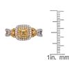 Image 4 : 0.74 ctw Yellow and White Diamond Ring - 18KT White and Yellow Ring