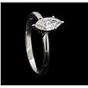 Image 4 : 0.53 ctw Diamond Wedding Ring - 14KT White Gold