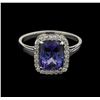 Image 2 : 2.87 ctw Tanzanite and Diamond Ring - 14KT White Gold