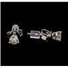 Image 2 : 0.34 ctw Diamond Earrings - 14KT White Gold