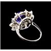 Image 3 : 14KT White Gold 3.07 ctw Tanzanite and Diamond Ring