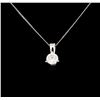 Image 2 : 0.70 ctw Diamond Pendant And Chain - 14KT White Gold
