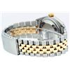 Image 2 : Rolex Mens 36mm Two Tone Yellow Gold Green Vignette String Diamond DateJust Wris