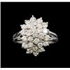 Image 2 : 14KT White Gold 1.47 ctw Diamond Ring
