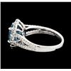 Image 3 : 3.56 ctw Zircon and Diamond Ring - 14KT White Gold