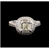 Image 2 : 14KT White Gold 1.78 ctw Diamond Ring