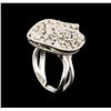 Image 4 : 14KT White Gold 0.88 ctw Diamond Ring