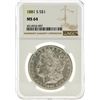 Image 2 : 1881-S NGC MS64 Morgan Silver Dollar