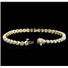 Image 3 : 14KT Yellow Gold 3.35 ctw Diamond Tennis Bracelet