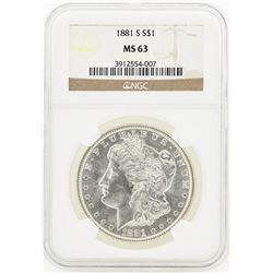 1881-S MS63 Morgan Silver Dollar