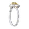 Image 2 : 0.68 ctw Yellow and White Diamond Ring - 18KT White and Yellow Ring