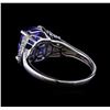 Image 3 : 2.66 ctw Tanzanite and Diamond Ring - 14KT White Gold